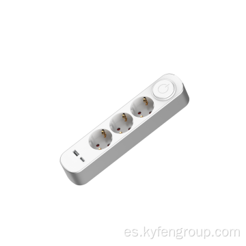 3 Alemania Power Strip con USB Tipo C